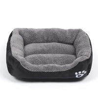Plush Square Dog Sofa Bed – Waterproof Cushion | PuppyPaw™