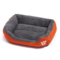 Plush Square Dog Sofa Bed – Waterproof Cushion | PuppyPaw™