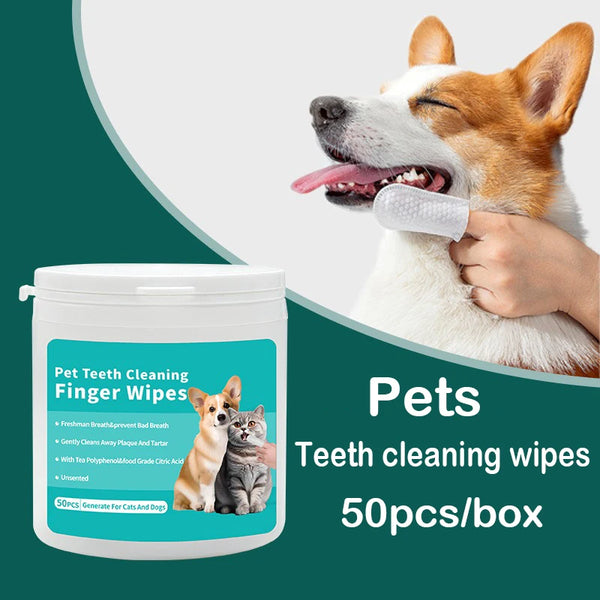 Pet Dental Cleaning Wipes – Finger Toothbrush | PuppyPaw™