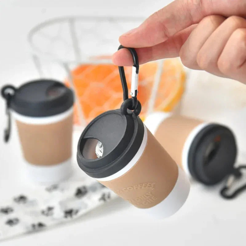 Coffee Cup Poop Bag Dispenser – Portable Leash Clip | PuppyPaw™
