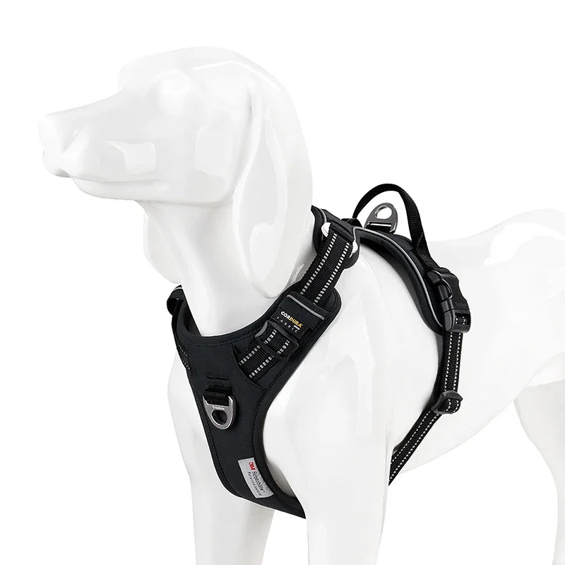 No-Pull Reflective Dog Harness – Back Handle | PuppyPaw™