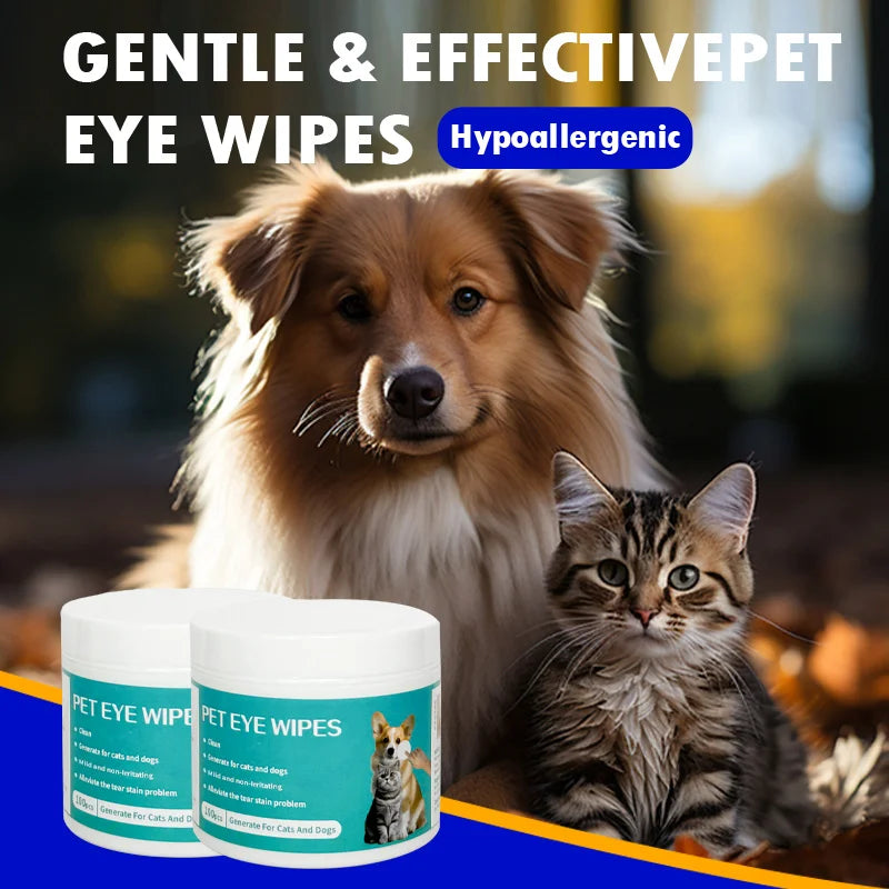 Pet Eye Cleaning Wipes – Tear Stain Removal Pads | PuppyPaw™