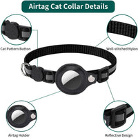 Adjustable Reflective Cat Collar – AirTag Holder | PuppyPaw™