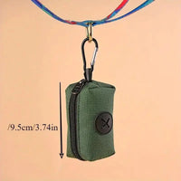 Canvas Dog Poop Bag Dispenser – Carabiner Clip | PuppyPaw™