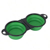 Foldable Travel Dual Pet Bowl – Food & Water | PuppyPaw™