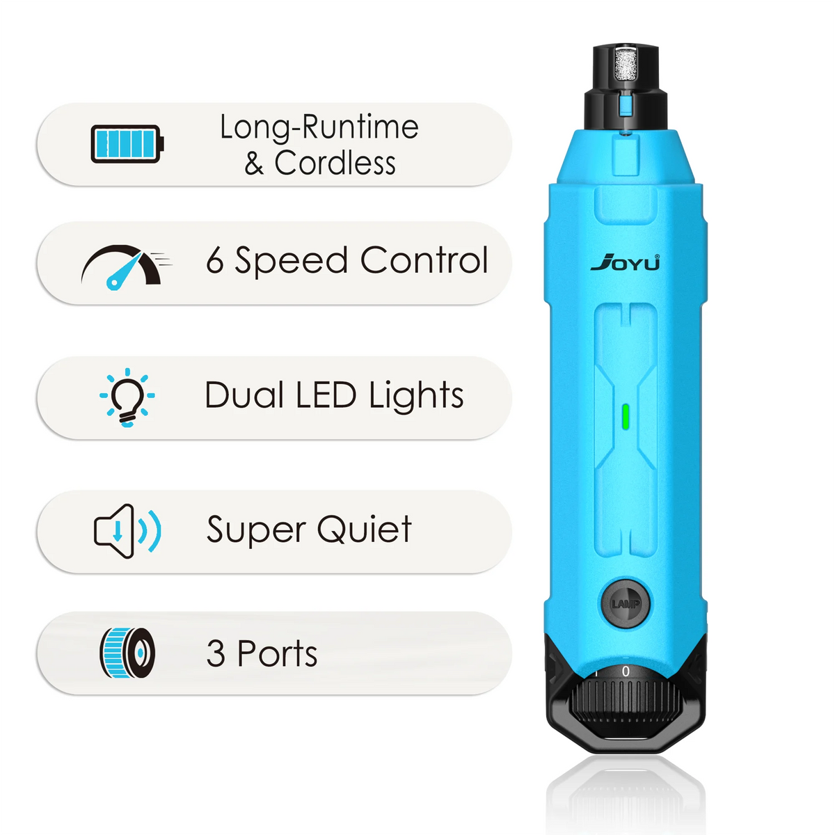Pet Nail Grinder – 6-Speed Quiet Rechargeable | PuppyPaw™