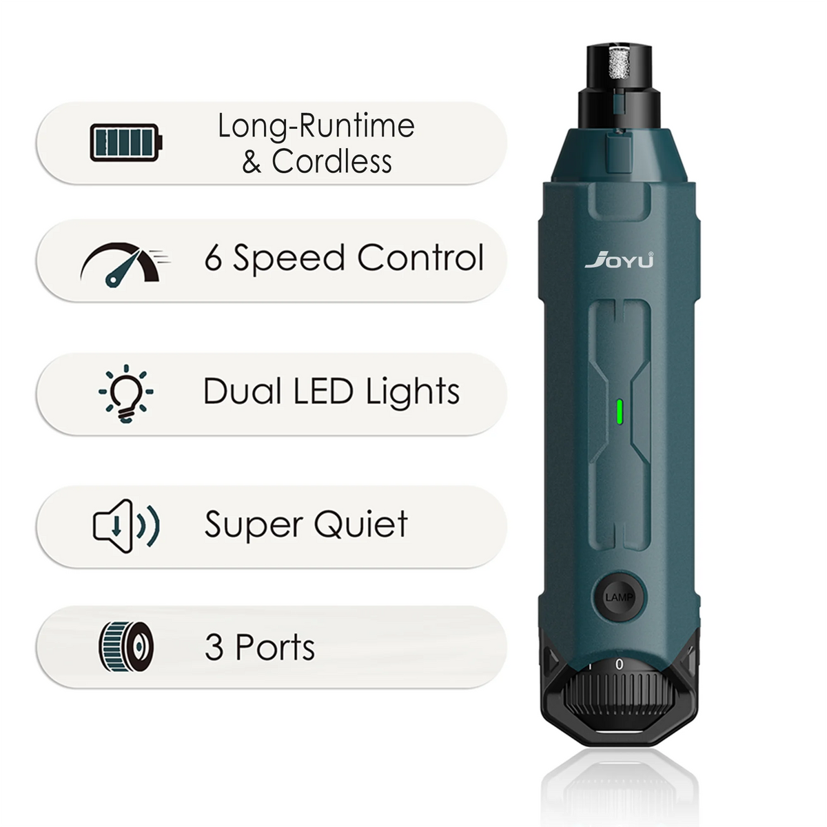 Pet Nail Grinder – 6-Speed Quiet Rechargeable | PuppyPaw™
