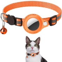 Adjustable Reflective Cat Collar – AirTag Holder | PuppyPaw™