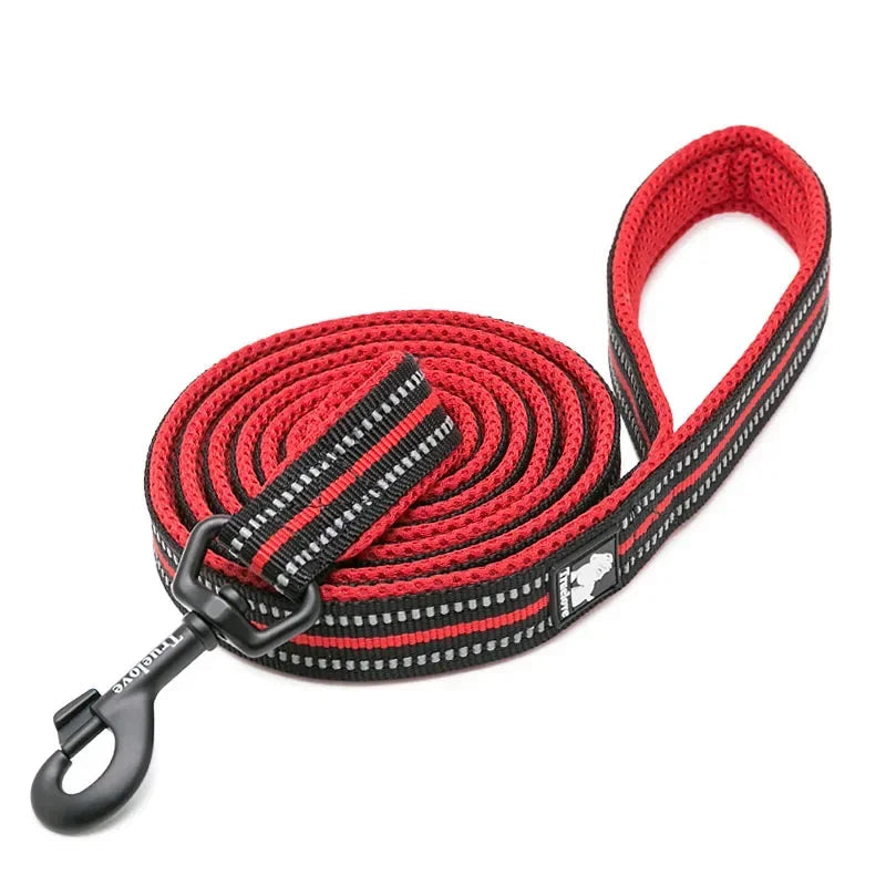 Reflective Padded Dog Leash – 3M Mesh Handle | PuppyPaw™