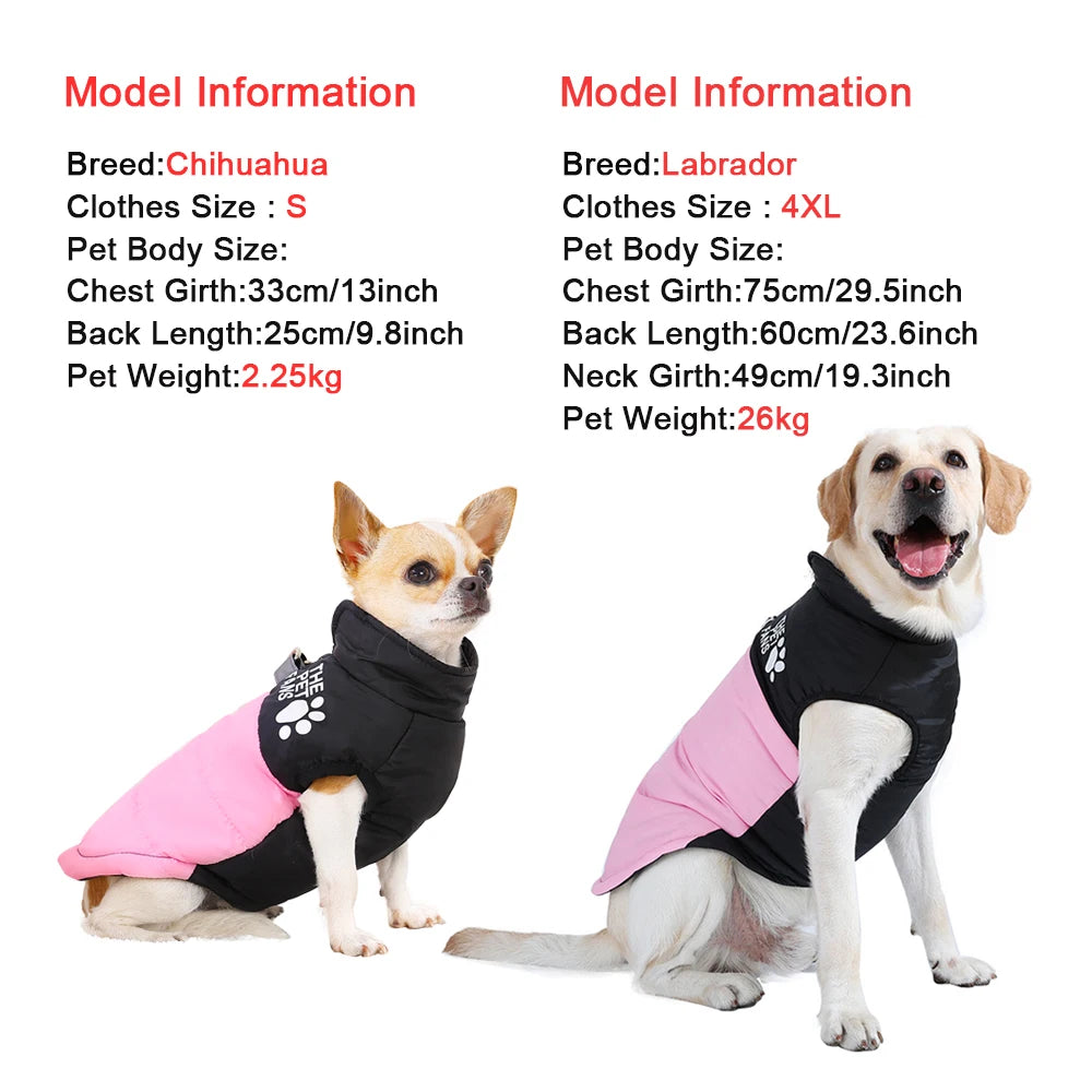 Windproof Waterproof Dog Jacket – Reflective | PuppyPaw™