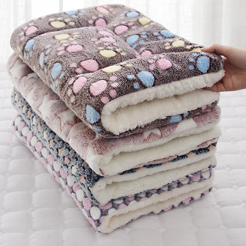 Plush Print Dog Sleeping Mat – Warm Winter Pad | PuppyPaw™