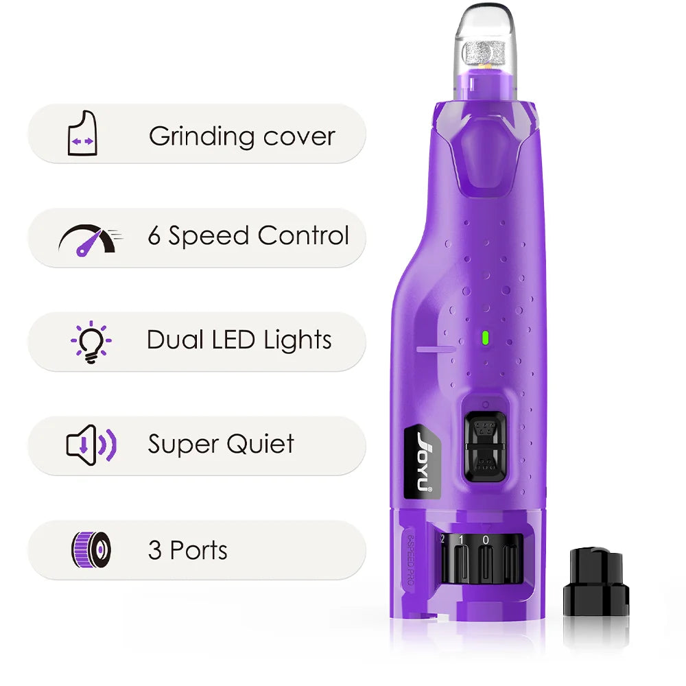 Dog Nail Grinder – Dustproof 6-Speed LED Trimmer | PuppyPaw™