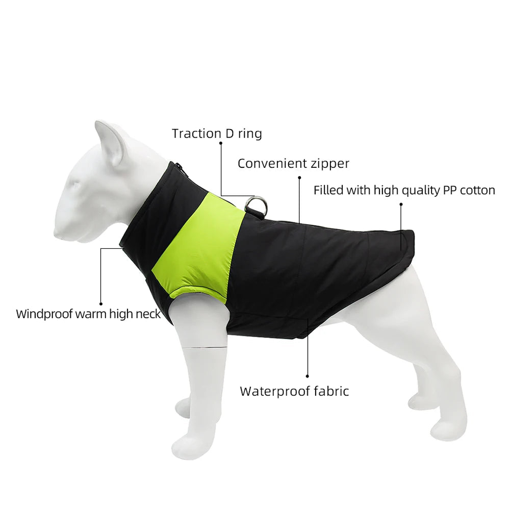 Windproof Waterproof Dog Jacket – D-Ring | PuppyPaw™
