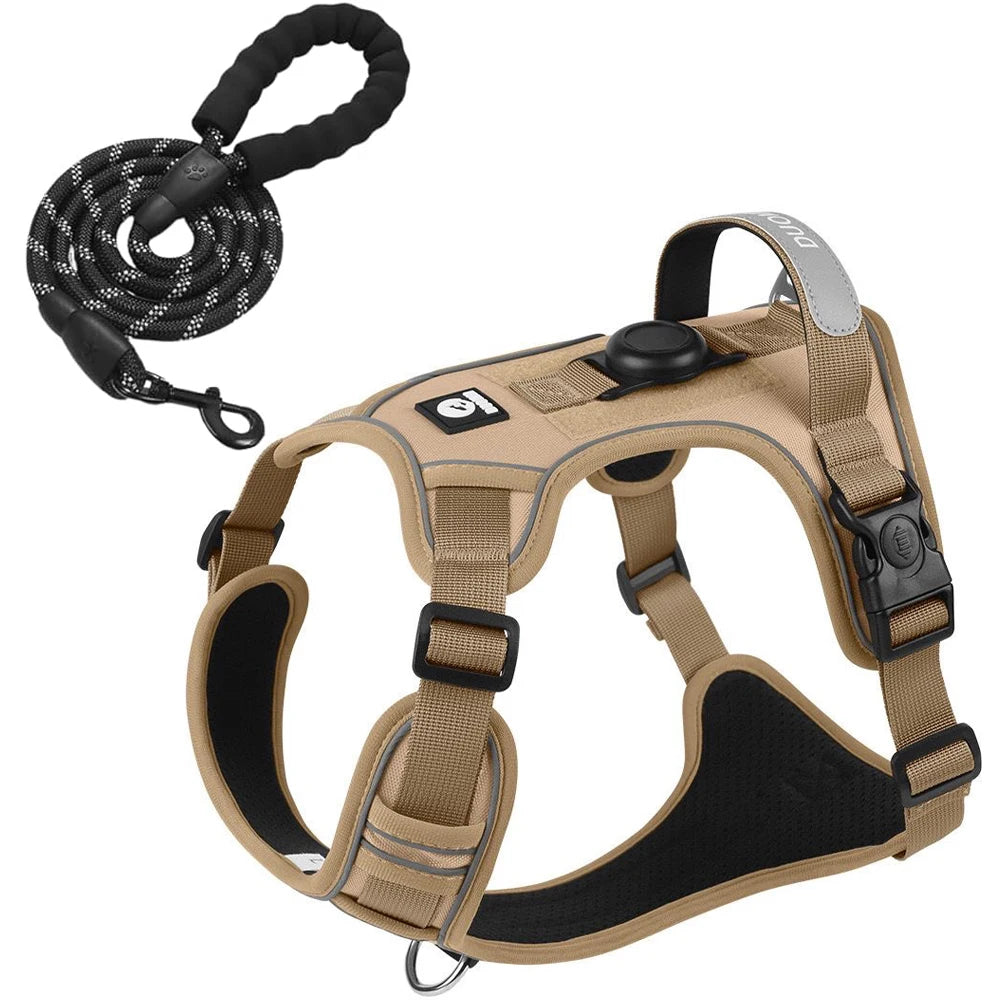Tactical Dog Harness & Leash Set – AirTag Holder | PuppyPaw™