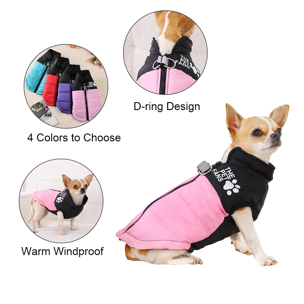 Windproof Waterproof Dog Jacket – Reflective | PuppyPaw™