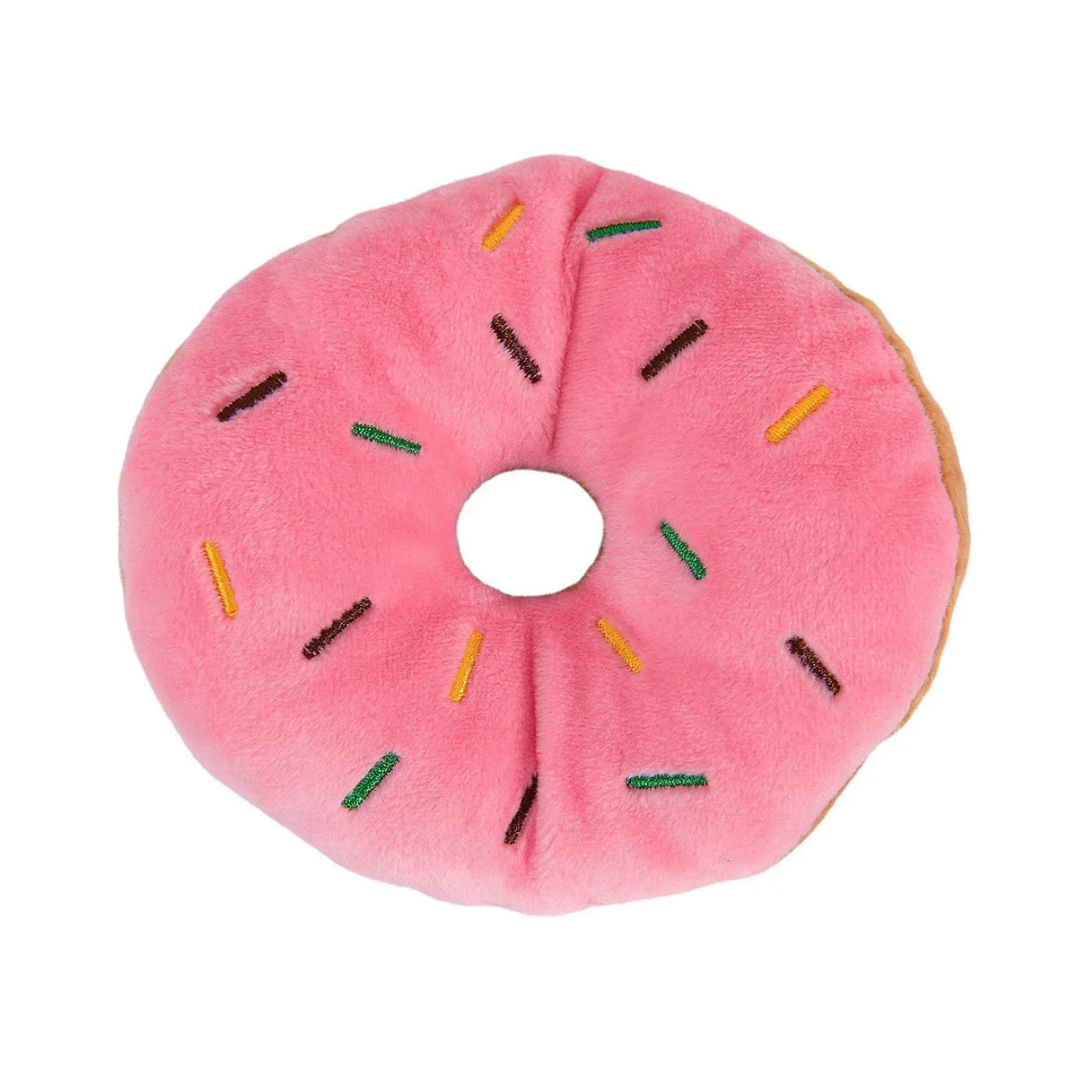 Plush Donut Dog Toy – Soft Squeaky Comfort | PuppyPaw™