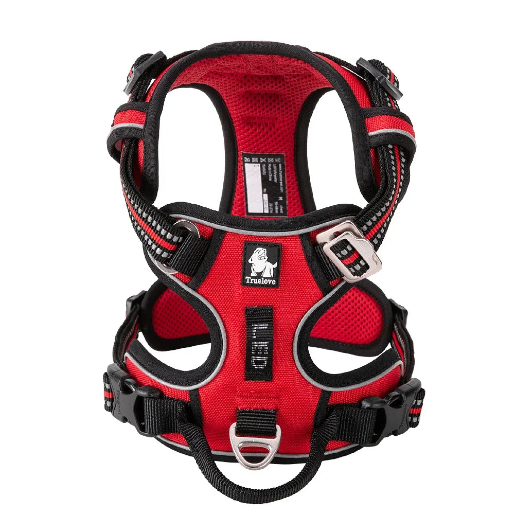 No-Pull Reflective Dog Harness – Back Handle | PuppyPaw™