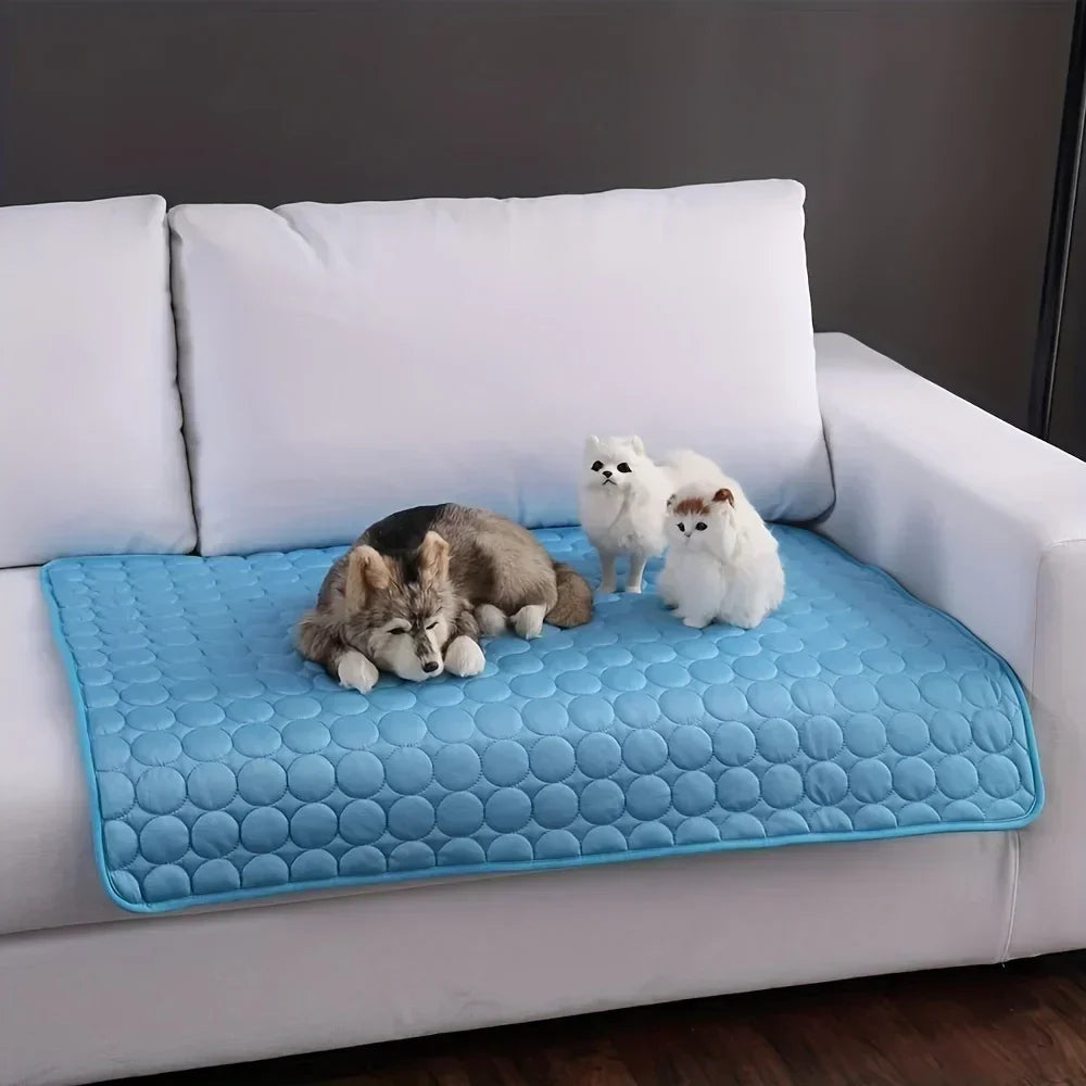 Cooling Ice Silk Pet Mat – Summer Sleeping Pad | PuppyPaw™