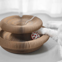 Foldable Cat Scratcher – Catnip & Bell | PuppyPaw™