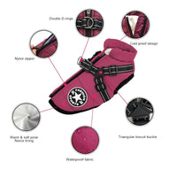 Waterproof Dog Jacket – Built-In Harness Ring | PuppyPaw™