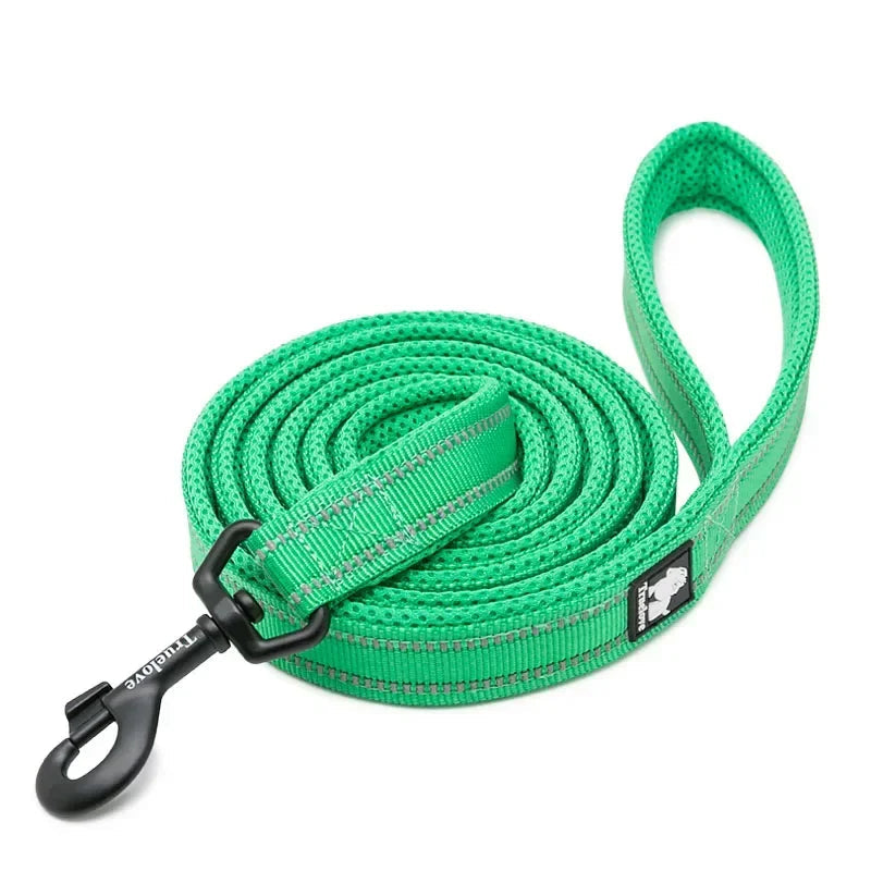 Reflective Padded Dog Leash – 3M Mesh Handle | PuppyPaw™