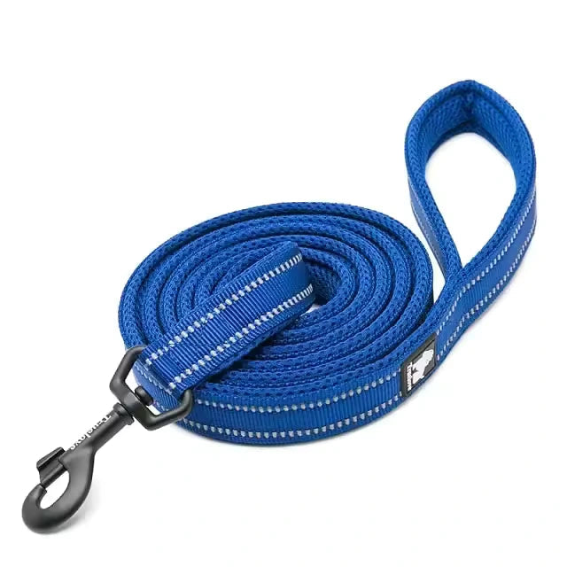 Reflective Padded Dog Leash – 3M Mesh Handle | PuppyPaw™