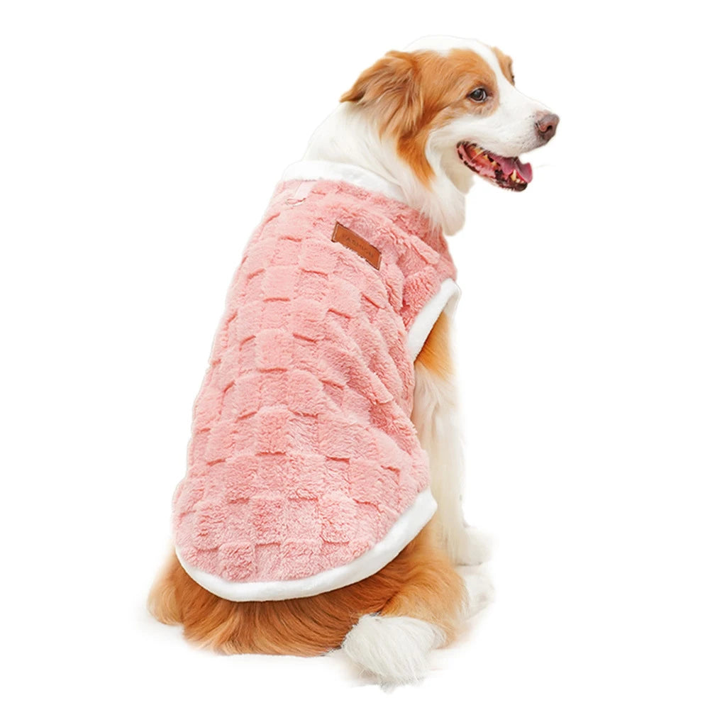 Flannel Dog Coat – Cotton Fleece Pullover | PuppyPaw™