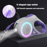 Retractable LED Dog Leash – Quick Release Clasp | PuppyPaw™