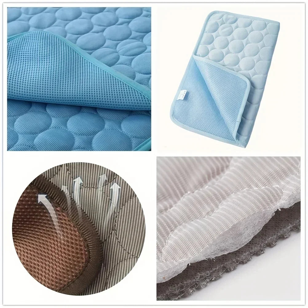 Cooling Ice Silk Pet Mat – Summer Sleeping Pad | PuppyPaw™
