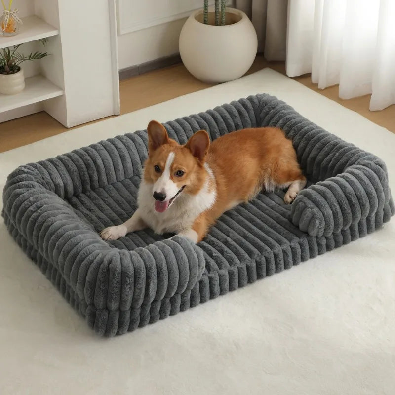 Calming Orthopedic Memory Foam Dog Bed – Bolster | PuppyPaw™