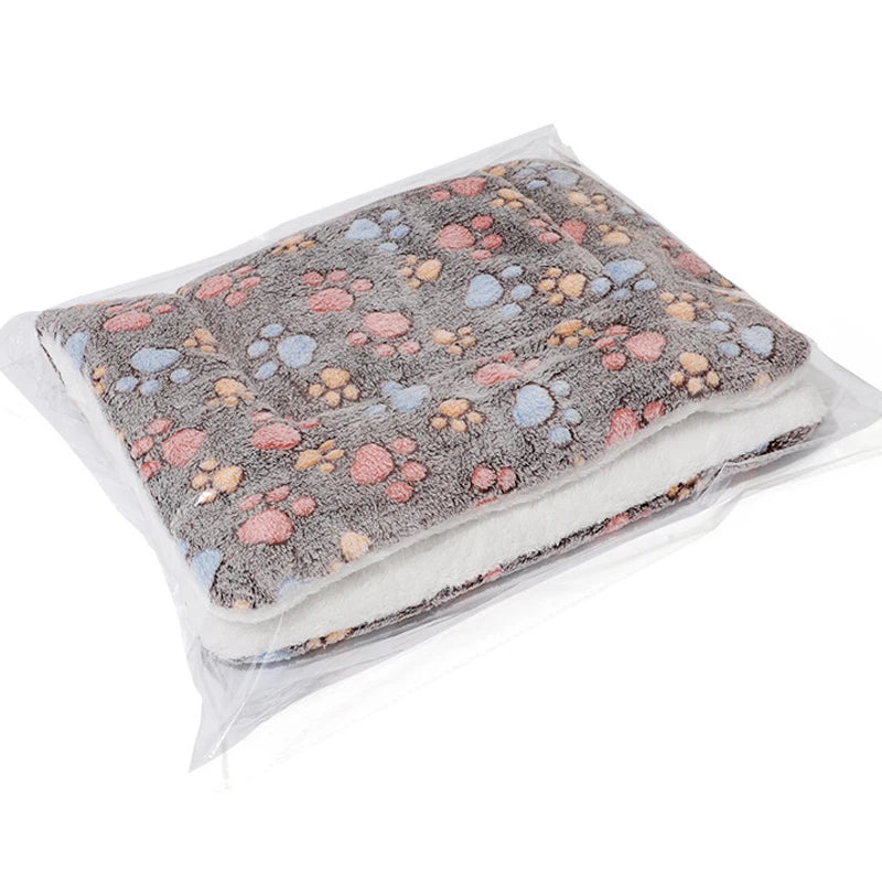 Plush Print Dog Sleeping Mat – Warm Winter Pad | PuppyPaw™