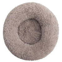 Round Plush Pet Bed – Warm Fleece Dog & Cat | PuppyPaw™