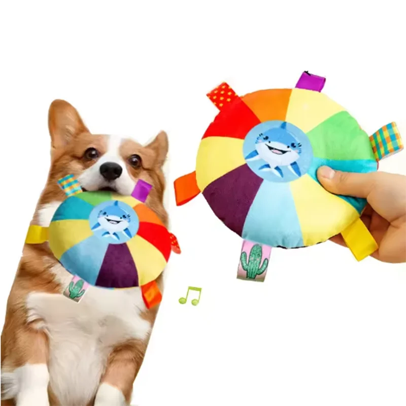 Plush Bell Dog Toy – Squeaky Cartoon Character | PuppyPaw™