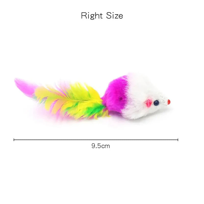 Feather Cat Toy – Plush Mouse & Feather Set | PuppyPaw™