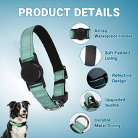 Reflective Dog Collar – Built-In AirTag Slot | PuppyPaw™