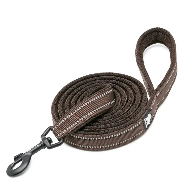 Reflective Padded Dog Leash – 3M Mesh Handle | PuppyPaw™
