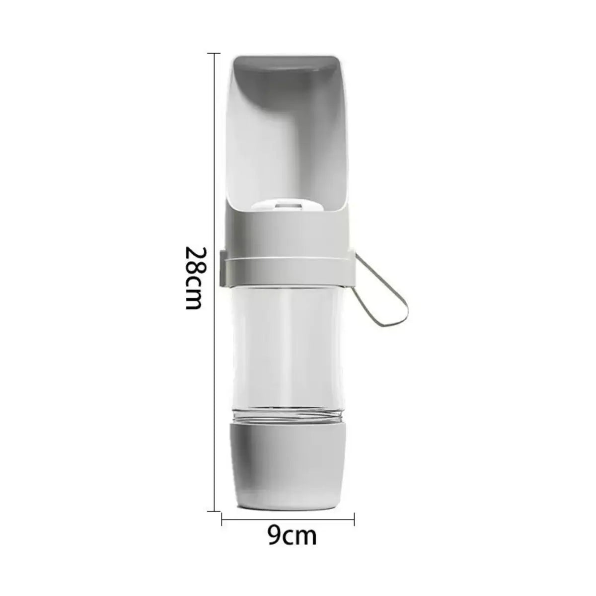 2-in-1 Dog Travel Bottle – Water & Food Feeder | PuppyPaw™