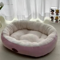 Oval Snuggle Pet Bed – Plush Warm All Seasons | PuppyPaw™