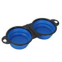 Foldable Travel Dual Pet Bowl – Food & Water | PuppyPaw™
