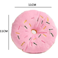 Plush Donut Dog Toy – Soft Squeaky Comfort | PuppyPaw™