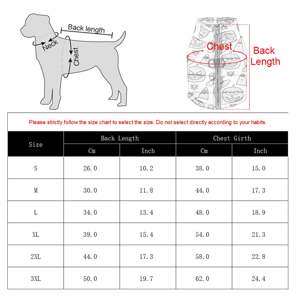 Halloween Waterproof Dog Vest – Winter Jacket | PuppyPaw™