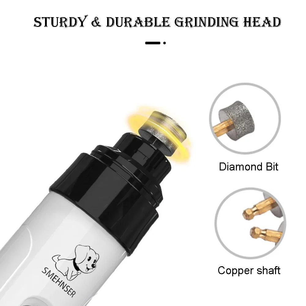 Electric Pet Nail Grinder – Diamond Bit Replaceable | PuppyPaw™