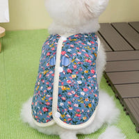 Floral Dog Jumpsuit – Plush Fleece Winter Coat | PuppyPaw™