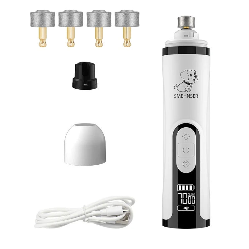 Pet Nail Grinder – USB Rechargeable LED Clipper | PuppyPaw™