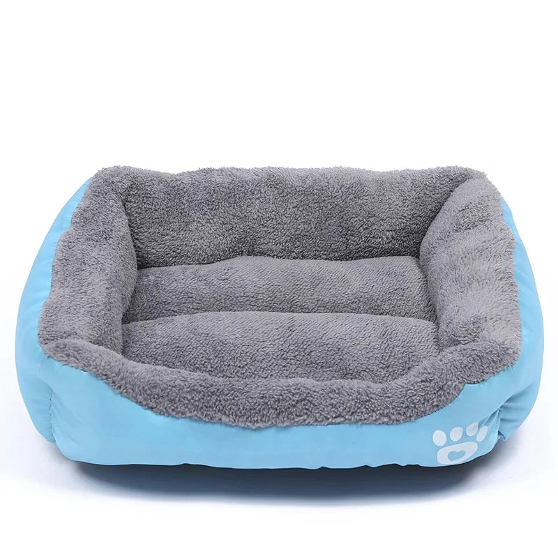 Plush Square Dog Sofa Bed – Waterproof Cushion | PuppyPaw™