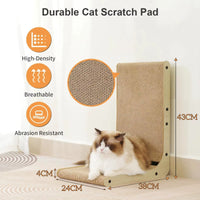 L-Shape Cat Scratching Post – Cardboard | PuppyPaw™