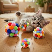 PuppyPaw™ Colorful Cat Plush Ball