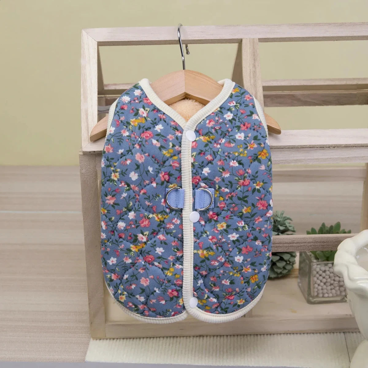Floral Dog Jumpsuit – Plush Fleece Winter Coat | PuppyPaw™