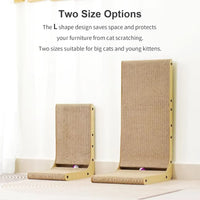 L-Shape Cat Scratching Post – Cardboard | PuppyPaw™