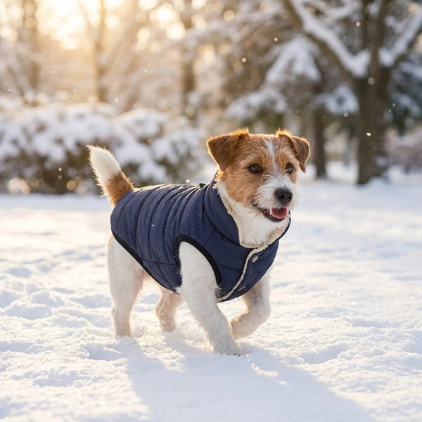Fleece-Lined Dog Winter Jacket – Cold Proof Vest | PuppyPaw™